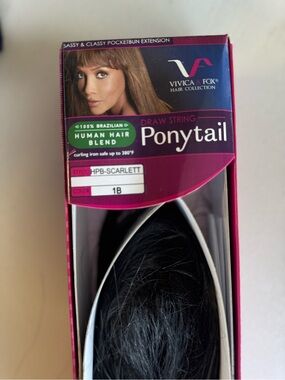 Draw String Ponytail - Black (1B)